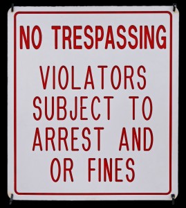 no trespassing