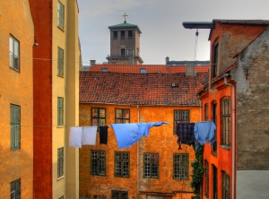 laundry drying clothes line